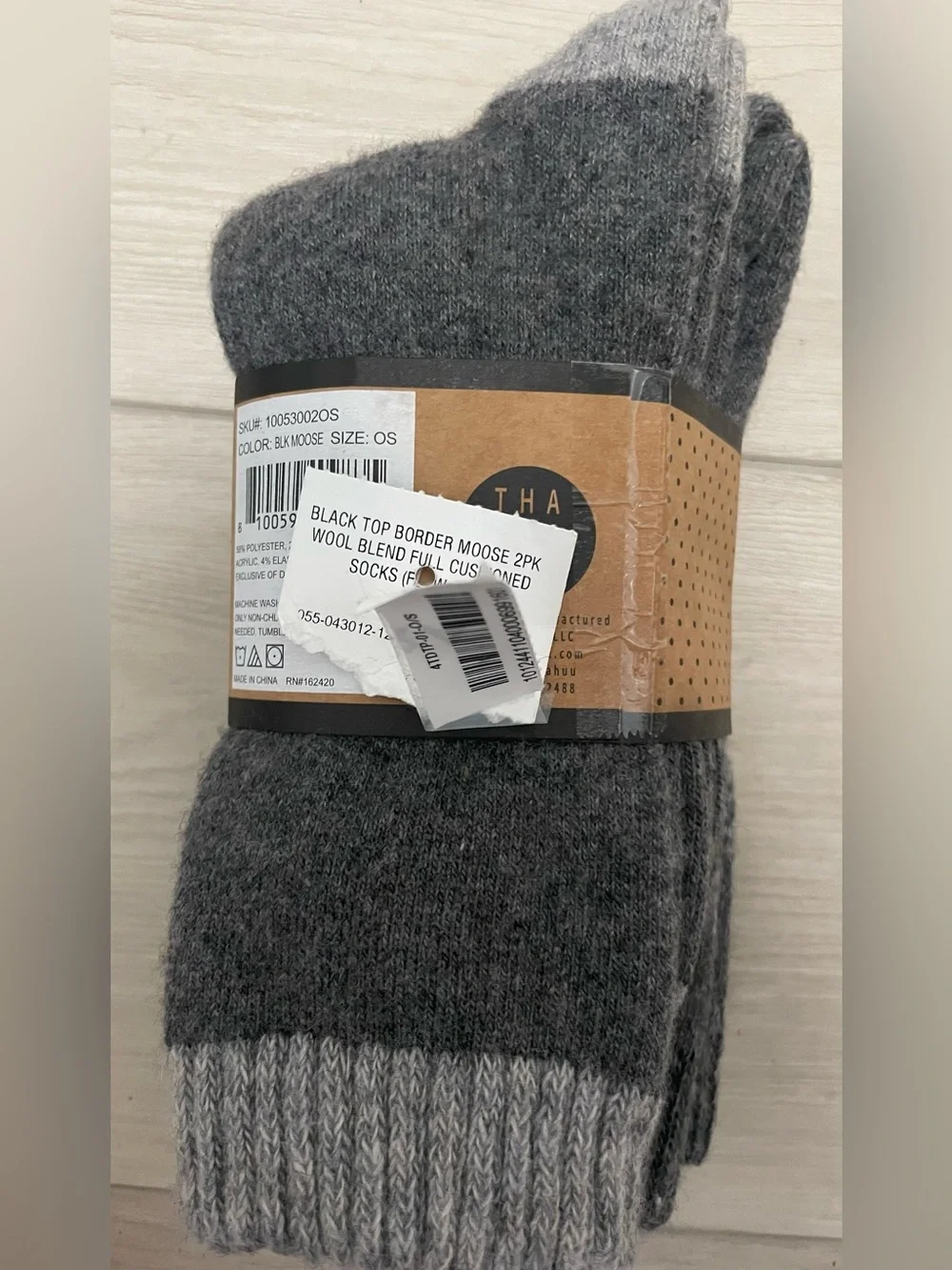 Gaa Huu Women's Gray Wool-Blend Cozy Socks 2 Pair Pack